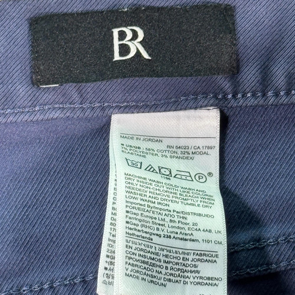 Banana Republic The Traveler Chino Pants Men 35x32 Slate Blue Slim Twill Classic - Picture 13 of 16